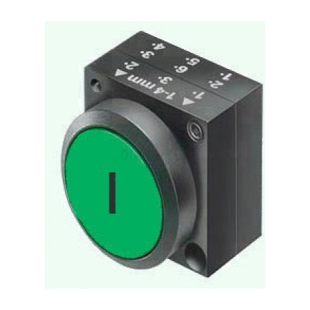 Кнопка натискна пружинна зелена, Schrack Technik (MST14010--) фото