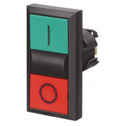 Кнопка натискна подвійна пружинна зелена/червона, Schrack Technik міні-фото