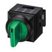 Переключатель 3-позиционный с подсветкой и фиксацией 2×50° зеленый, Schrack Technik мини-фото