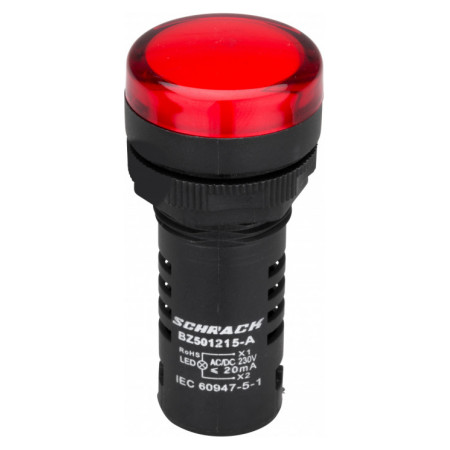 Светосигнальный индикатор LED 230В AC красный, Schrack Technik (BZ501215-B) фото