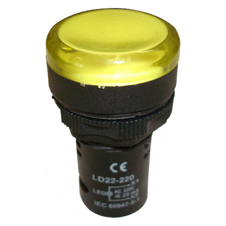 Светосигнальный индикатор LED 230В (моноблок) желтый, Schrack Technik (BZ501216ME) фото
