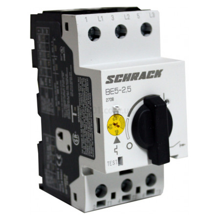 Автоматичний вимикач захисту двигуна (АВЗД) 1,6-2,5А BE5, Schrack Technik (BE502500--) фото