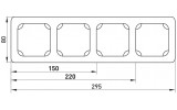 Габаритні розміри рамок для електроінсталяційних виробів E.NEXT серії TAREL зображення