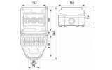 Коробка распределительная пластиковая SB IP43 под вкручивающийся автоматический выключатель, TAREL (E.NEXT) изображение 2 (габаритные размеры)