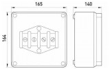 Коробка распределительная пластиковая Z1 SO IP55 без кабельных вводов (165×165×140), TAREL (E.NEXT) изображение 2 (габаритные размеры)