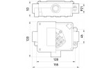 Коробка распределительная металлическая Р21/3 IP44 380В 5×10, TAREL (E.NEXT) изображение 2 (габаритные размеры)