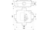 Коробка распределительная металлическая Р21/4 IP44 380В 5×10, TAREL (E.NEXT) изображение 2 (габаритные размеры)