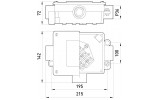 Коробка распределительная металлическая Р36/3 IP44 380В 5×16, TAREL (E.NEXT) изображение 2 (габаритные размеры)