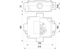 Коробка распределительная металлическая Р36/4 IP44 380В 5×16, TAREL (E.NEXT) изображение 2 (габаритные размеры)