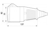 Габаритные размеры переносной силовой розетки TAREL (E.NEXT) артикул 2643-326 изображение
