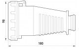 Габаритні розміри переносної силової розетки TAREL (E.NEXT) артикул 2646-337 зображення