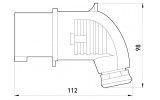 Габаритні розміри переносної кутової силової вилки TAREL (E.NEXT) артикул 3623-724 зображення