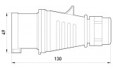 Габаритные размеры переносной разборной силовой вилки TAREL (E.NEXT) артикул 3627-326 изображение