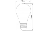 Светодиодная (LED) лампа A60 8Вт E27 4100K, TITANUM изображение 3 (габаритные размеры)