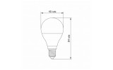 Светодиодная (LED) лампа G45 6Вт E14 3000K, TITANUM изображение 3 (габаритные размеры)