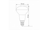 Світлодіодна (LED) лампа R50 6Вт E14 4100K 220V, TITANUM зображення 3 (габаритні розміри)