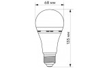 Світлодіодна (LED) лампа акумуляторна A68 10Вт E27 4000K 220V, TITANUM зображення 3