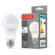 Світлодіодна (LED) лампа A60 8Вт E27 4100K, TITANUM міні-фото
