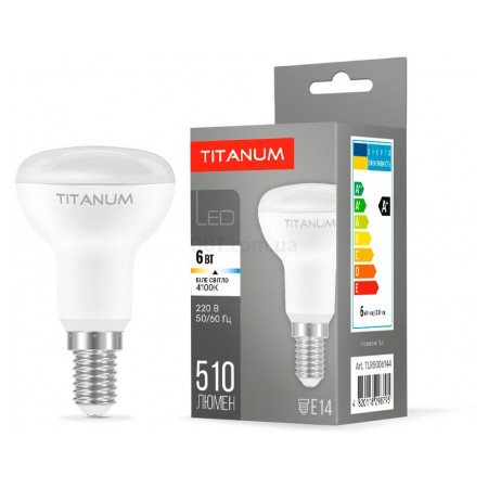 Світлодіодна (LED) лампа R50 6Вт E14 4100K 220V, TITANUM (TLR5006144) фото