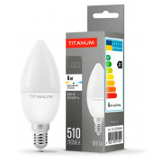Світлодіодна (LED) лампа C37 6Вт E14 4100K, TITANUM міні-фото