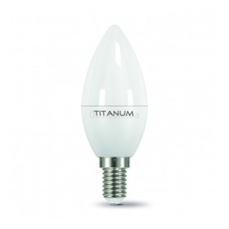 Светодиодная (LED) лампа C37 5Вт 4100K E14, TITANUM (23693) фото