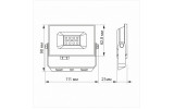 Прожектор светодиодный (LED) TLF106 10Вт 800лм 6000K IP65 черный, TITANUM изображение 3 (габаритные размеры)