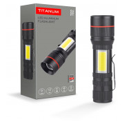 Ліхтарик світлодіодний (LED) портативний TLF-T02 200лм 6500K чорний, TITANUM міні-фото