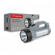 Ліхтарик світлодіодний (LED) портативний із сонячною батареєю TLF-T09SO, TITANUM міні-фото
