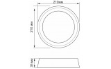Светильник светодиодный (LED) круглый накладной 24Вт 5000K, TITANUM изображение 5 (габаритные размеры)