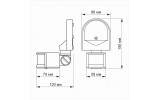 Датчик руху та освітленості інфрачервоний VL-SPW02B 1200Вт 180° 2-12м IP44 чорний, VIDEX зображення 4 (габаритні розміри)