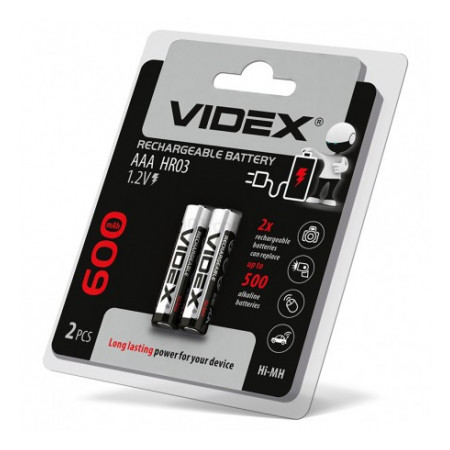 Акумулятор HR03/AAA 600mAh упаковка blister 2 шт., VIDEX (23334) фото