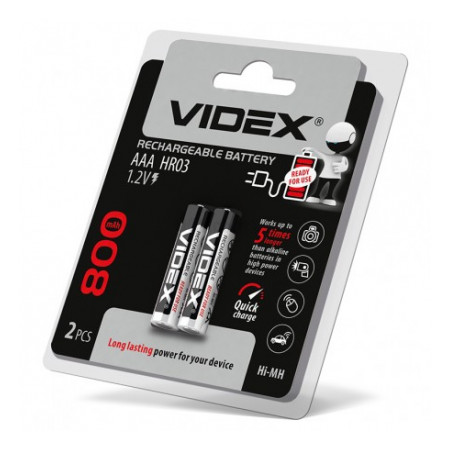 Аккумулятор HR03/AAA LSD 800mAh упаковка blister 2 шт., VIDEX (23335) фото