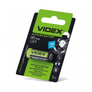 Батарейка лужна LR1 упаковка blister 1 шт., VIDEX міні-фото