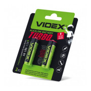 Батарейка лужна LR6/AA Turbo упаковка blister 2 шт., VIDEX міні-фото
