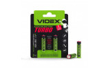 Батарейка лужна VIDEX LR03/AAA TURBO упаковка blister 2 шт. (фото 2) зображення