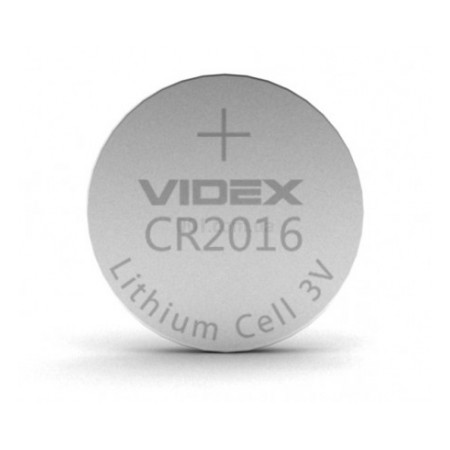 Батарейка літієва CR2016 упаковка blister 5 шт., VIDEX (22925) фото