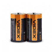 Батарейка солевая R20P/D упаковка shrink 2 шт., VIDEX мини-фото