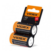 Батарейка сольова R14P/C упаковка shrink card 2 шт., VIDEX міні-фото