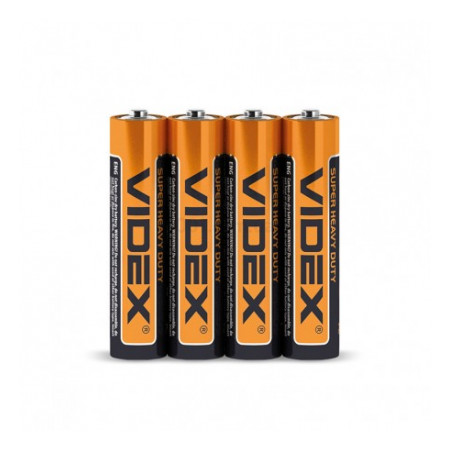 Батарейка сольова R03P/AAA упаковка shrink 4 шт., VIDEX (21159) фото