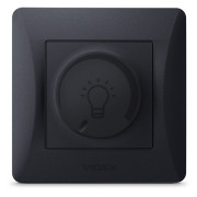 Димер LED поворотний 200Вт BINERA чорний графіт, VIDEX міні-фото