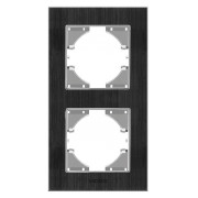 Рамка 2-місна вертикальна BINERA чорний алюміній, VIDEX міні-фото