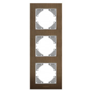 Рамка 3-місна вертикальна BINERA шоколадний алюміній, VIDEX міні-фото