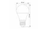 Светодиодная (LED) лампа A60eD 10Вт E27 4100K диммерная, VIDEX изображение 3 (габаритные размеры)