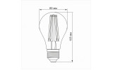 Светодиодная (LED) лампа Filament A60F 10Вт E27 4100K, VIDEX изображение 3 (габаритные размеры)