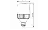 Світлодіодна (LED) лампа A80 30Вт E27 5000K, VIDEX зображення 3 (габаритні розміри)