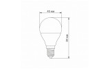 Светодиодная (LED) лампа G45e 7Вт E14 3000K, VIDEX изображение 3 (габаритные размеры)