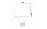 Світлодіодна (LED) лампа G95e 15Вт E27 4100K, VIDEX зображення 3 (габаритні розміри)
