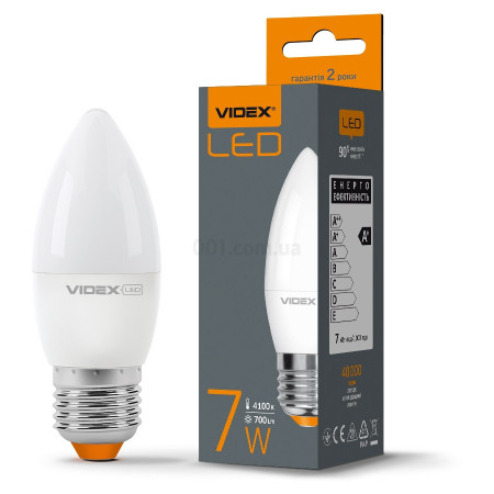 Светодиодная (LED) лампа C37e 7Вт E27 4100K, VIDEX (VL-C37e-07274) фото