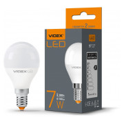 Светодиодная (LED) лампа G45e 7Вт E14 3000K, VIDEX мини-фото