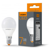 Светодиодная (LED) лампа G45e 7Вт E14 4100K, VIDEX мини-фото